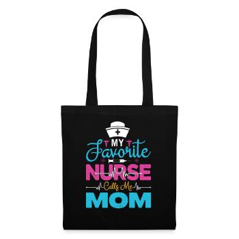Maman Fière Infirmière Maman Cadeaux - Sac en tissu - noir - Devant