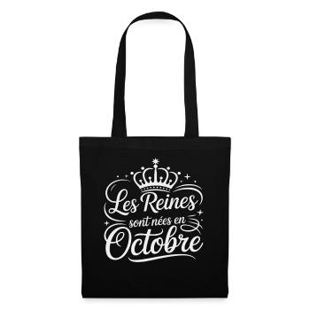 The Queens were born in October Anniversary - Tote Bag - black - Front