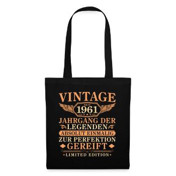 Vintage since 1961 Vintage - 65th Birthday - Tote Bag - black - Front