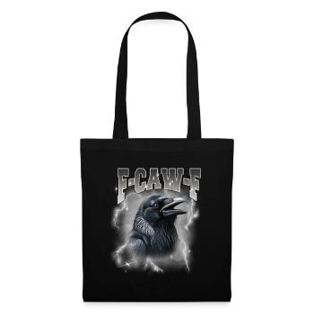 F-Caw-E Rabensturm Graphik - Stoffbeutel - Schwarz - Vorne
