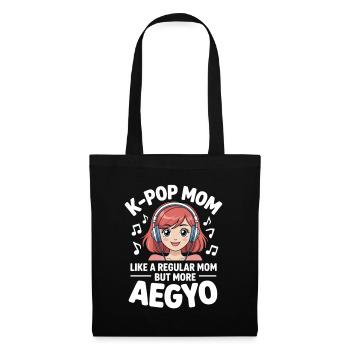 K-Pop Mom Funny Korea Music Aegyo - Tote Bag - black - Front