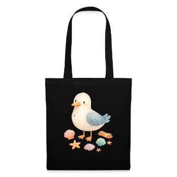 Seagull Beach Shells Maritime Coast - Tote Bag - black - Front