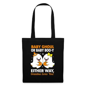 Gender Reveal Halloween Babyshower - Stoffbeutel - Schwarz - Vorne