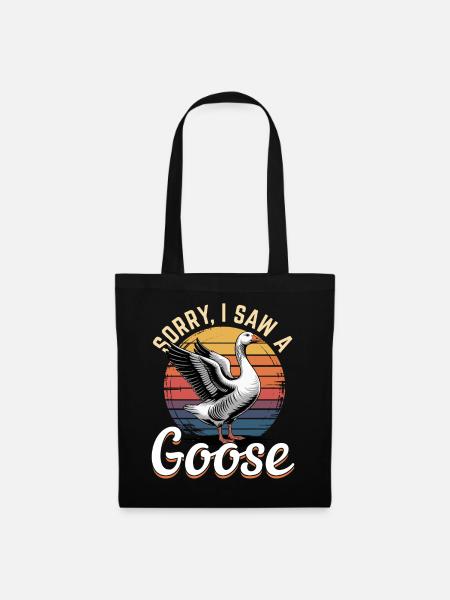 Funny Bird Goose - Stoffbeutel - Schwarz