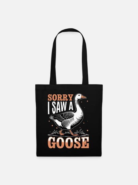 Funny Bird Goose - Stoffbeutel - Schwarz