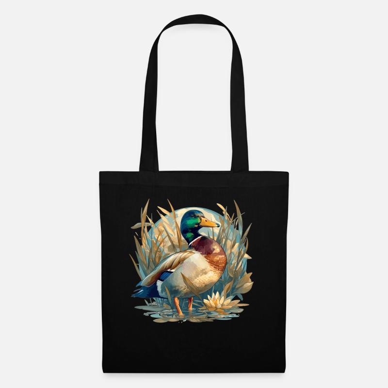 Enten Ente - Stoffbeutel - Schwarz