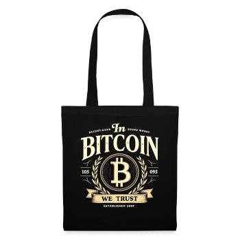 Dans Bitcoin We Trust – Crypto Vintage Btc - Sac en tissu - noir - Devant