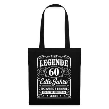 60e anniversaire Une légende 60 Noble Années Cadeau - Sac en tissu - noir - Devant