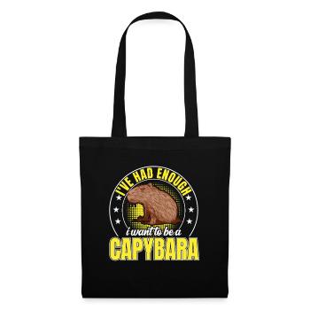 Capybara a assez de capybara - Sac en tissu - noir - Devant