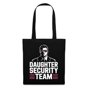 Équipe de sécurité fille – Père Garde du corps - Sac en tissu - noir - Devant