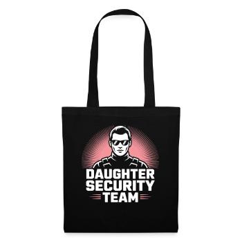 Équipe de sécurité fille – Père Garde du corps - Sac en tissu - noir - Devant