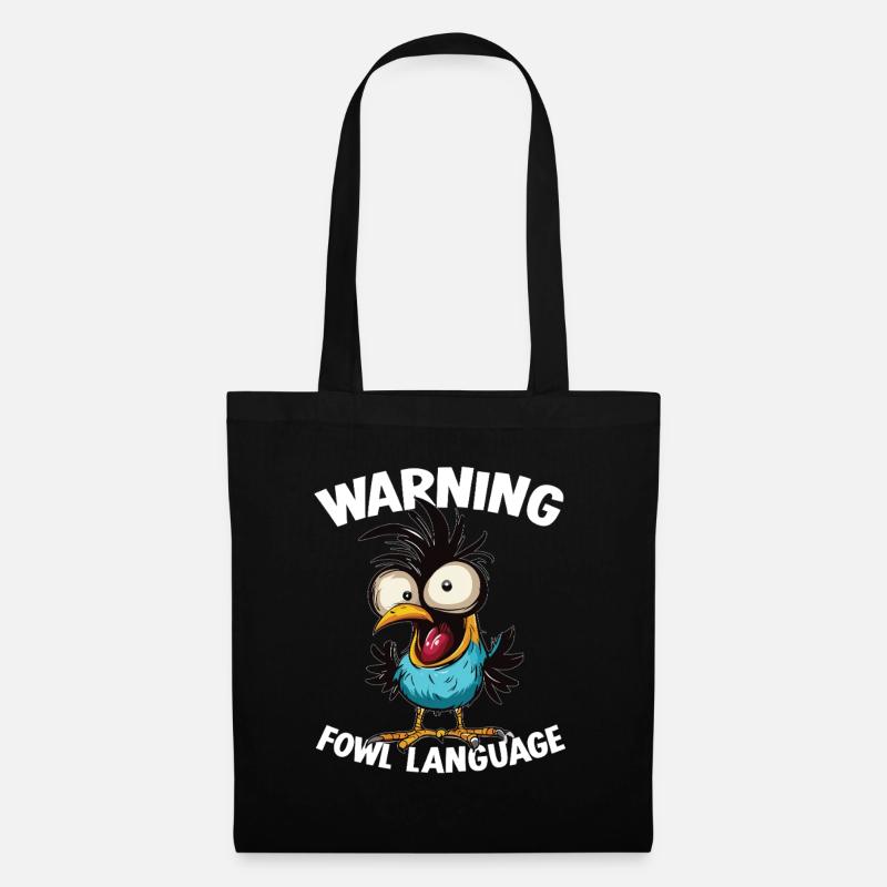 Warning_ _Fowl_Language_2 - Tote Bag - black