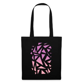 Triangle Pattern - Purple Pink - Tote Bag - black - Front