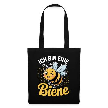 Ich Bin Eine Biene Faschingskostüm - Stoffbeutel - Schwarz - Vorne