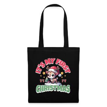 Conception de rennes pour Noël et l’hiver - Sac en tissu - noir - Devant