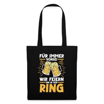 JGA Team Bräutigam Junggesellenabschied - Stoffbeutel - Schwarz - Vorne