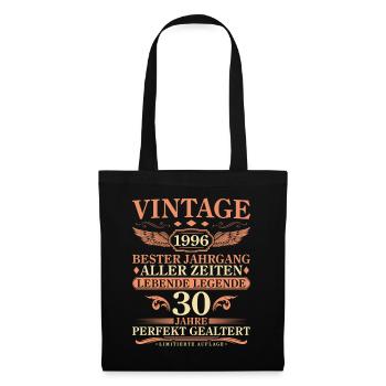 Millésime 1996 Vintage Born - 30ème anniversaire - Sac en tissu - noir - Devant