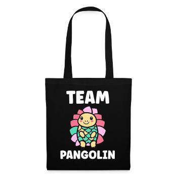 Pangolin Pastell Team - Stoffbeutel - Schwarz - Vorne