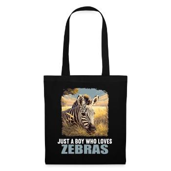 Zebras Zebra - Stoffbeutel - Schwarz - Vorne