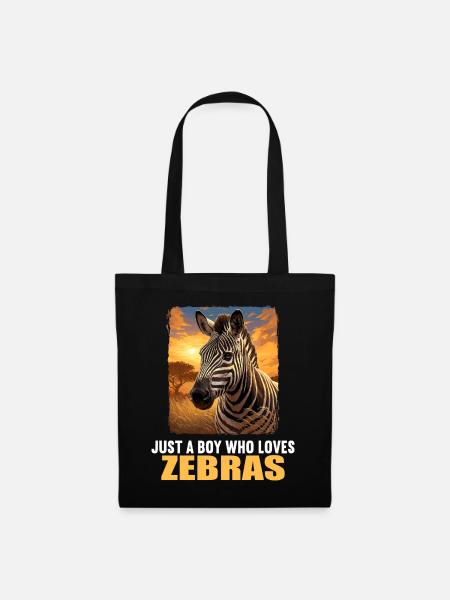 Zebras Zebra - Stoffbeutel - Schwarz