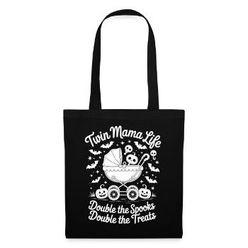Twin Mama Life Double the Spooks Treats Halloween - Tote Bag - black - Front