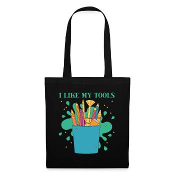 Artist Painter Graphic I Like My Tools Drawing - Tote Bag - black - Front