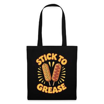 Restez avec Fat Corn Dogs Foodie Fat Food - Sac en tissu - noir - Devant