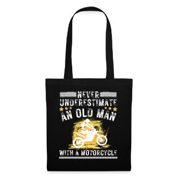 Old Man With Motorcycle - Tote Bag - black - Front