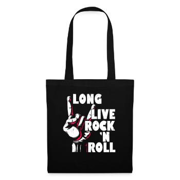 Longue vie à la musique Rock 'n Roll Guitare Rock Band - Sac en tissu - noir - Devant