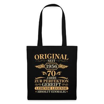 Original 1956 Jahrgang 70. Geburtstag Geschenk - Stoffbeutel - Schwarz - Vorne