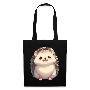 Igel - Stoffbeutel - Schwarz - Vorne