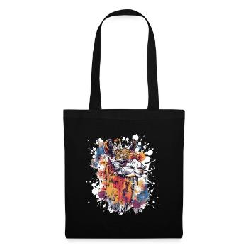 Colorful Llama Splatter Illustration - Tote Bag - black - Front