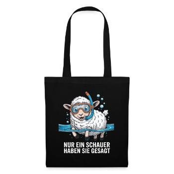 Just a Shower – Funny Sheep Design - Tote Bag - black - Front
