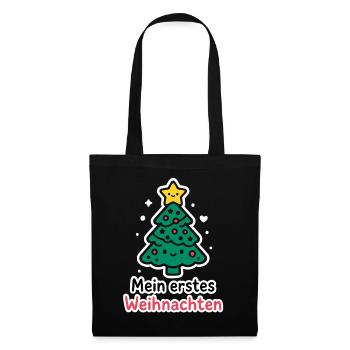 Mon premier Noël - Le sapin de Noël des parents de bébé - Sac en tissu - noir - Devant