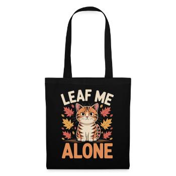 Cat Autumn Funny Leave Me Alone - Tote Bag - black - Front