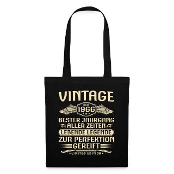 Millésime depuis 1966 Cru - 60ème Anniversaire - Sac en tissu - noir - Devant