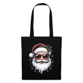 Hipster Santa with sunglasses - Tote Bag - black - Front