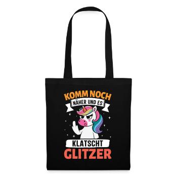 Malle KOMM NOCH NÄHER UND ES KLATSCHT - Stoffbeutel - Schwarz - Vorne