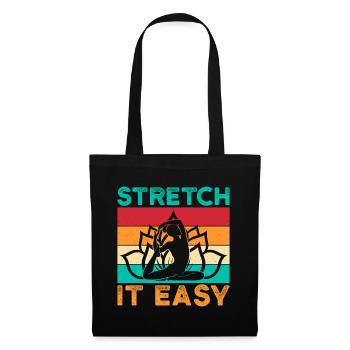 Yoga Stretch It Easy Funny Yoga - Stoffbeutel - Schwarz - Vorne