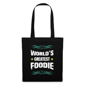 Weltbester Foodie - Stoffbeutel - Schwarz - Vorne