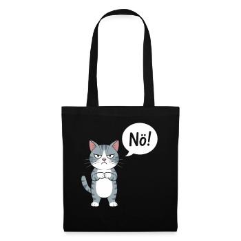 No! Funny Cat With Saying - Tote Bag - black - Front