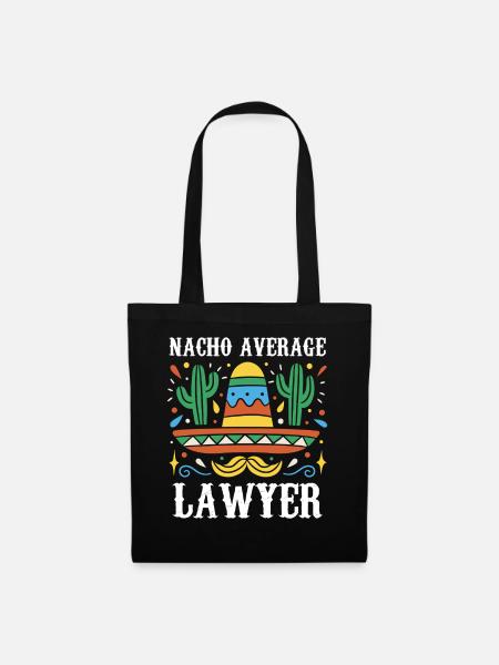 Nacho Average Lawyer Illustration - Stoffbeutel - Schwarz