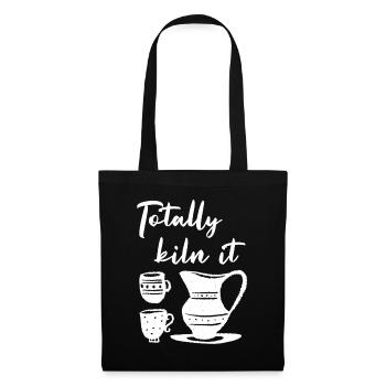 Totally bin it coffee kitchen illustration - Tote Bag - black - Front