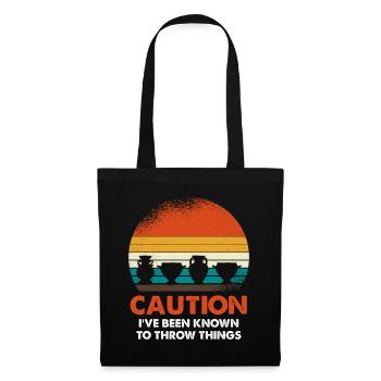 Retro Sunset Pots - Tote Bag - black - Front