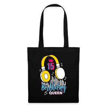 Birthday Queen 15th Birthday - Tote Bag - black - Front
