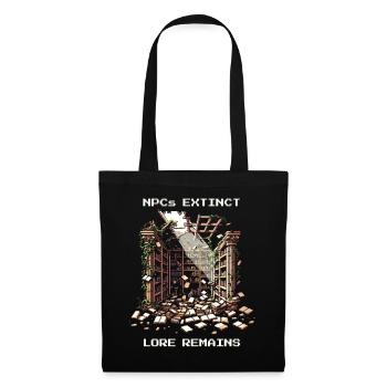 NPCs gone, lore stays | Post-apocalyptic - Tote Bag - black - Front