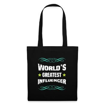 World's Best Influencer - Tote Bag - black - Front
