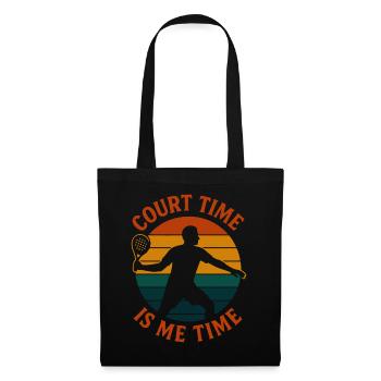 Le temps du terrain de padel est du temps pour moi - Sac en tissu - noir - Devant
