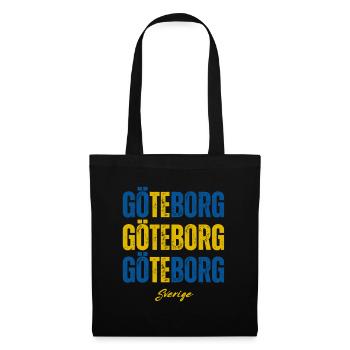 Göteborg, Schweden, stolzer Schwede - Stoffbeutel - Schwarz - Vorne