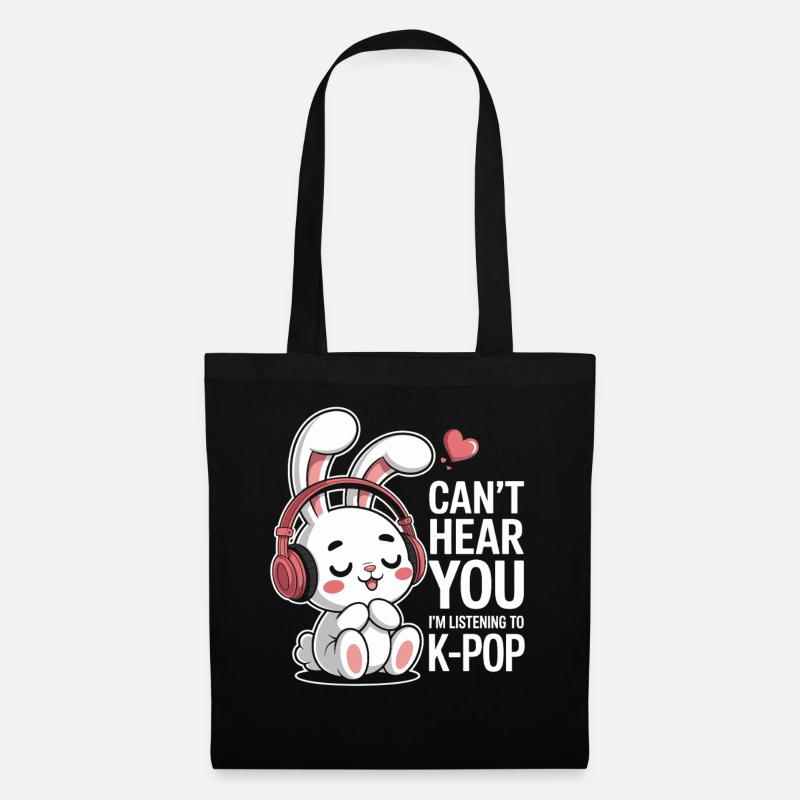 Kann Dich Nicht Hören, Höre K-Pop - Stoffbeutel - Schwarz